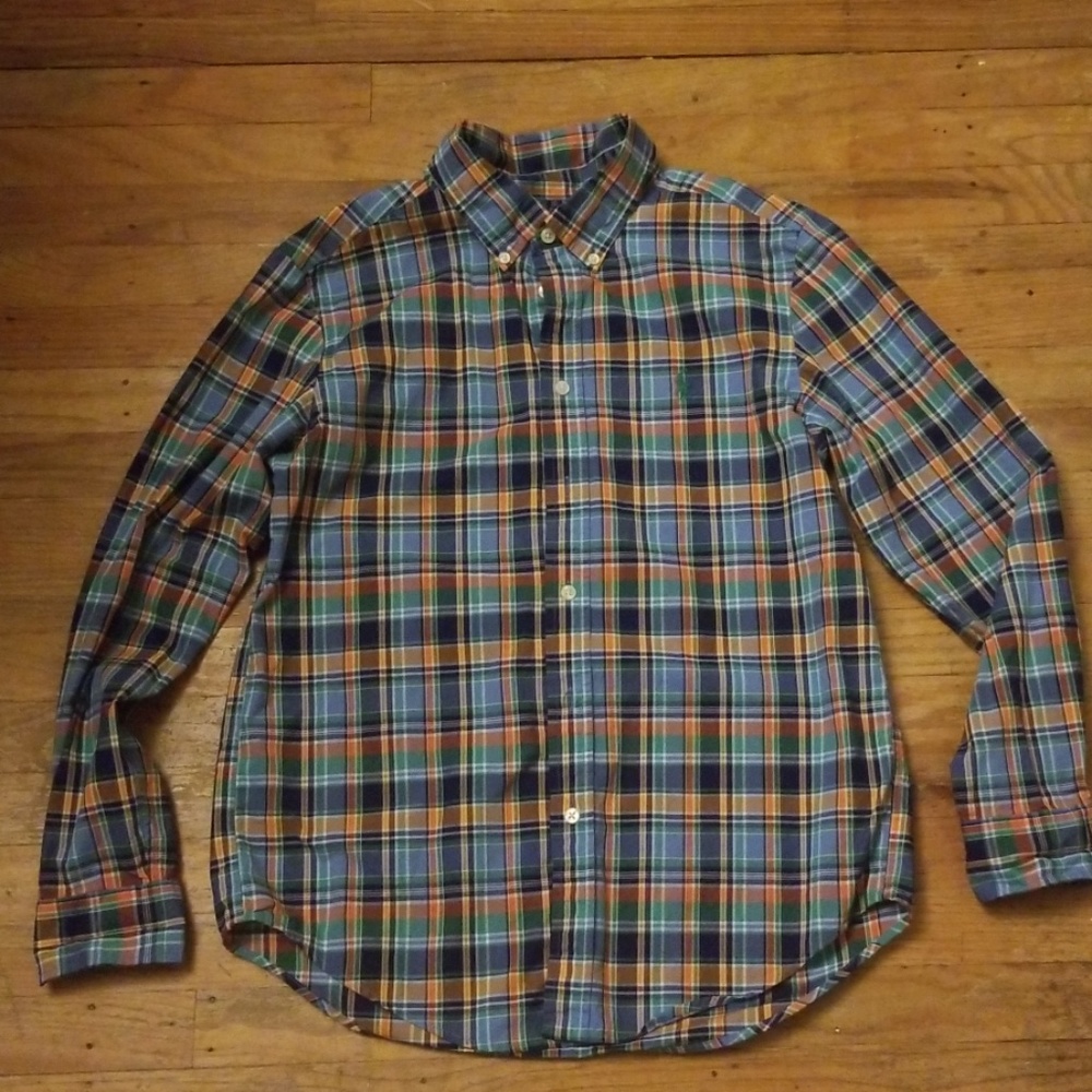 Polo Ralph Lauren Button down plaid shirt.